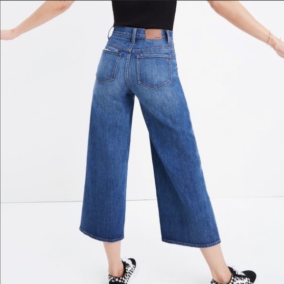 Madewell Wide Leg Cropped Jeans - Picture 2 of 8